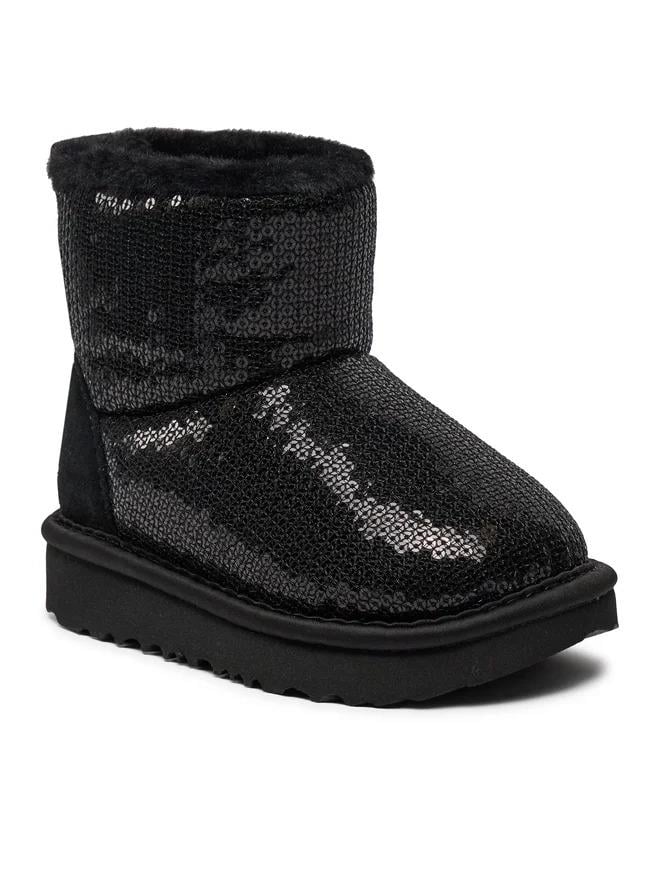 UGG Classic Mini Mirror Ball Çocuk Botu - Siyah