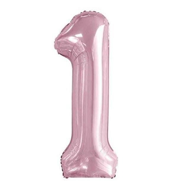 1 Yaş Rakam Folyo Balon Pembe 40 inc