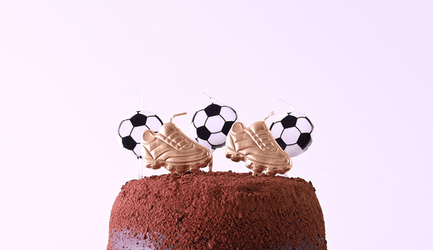 Futbol Topu ve Krampon Şekilli Mum 5 li