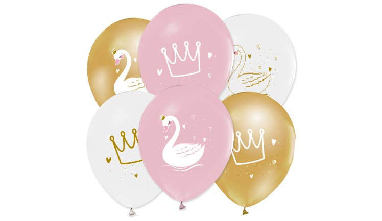 Kuğu Baskılı Balon 12 Adet 