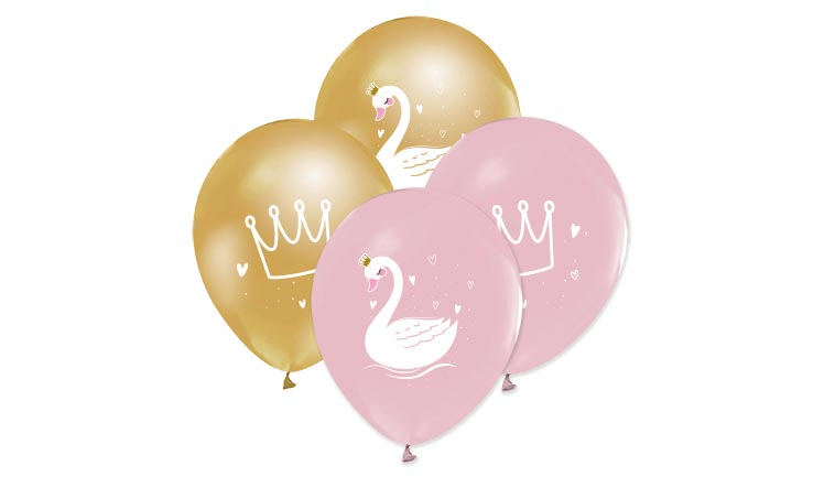 Kuğu Baskılı Balon 12 Adet 