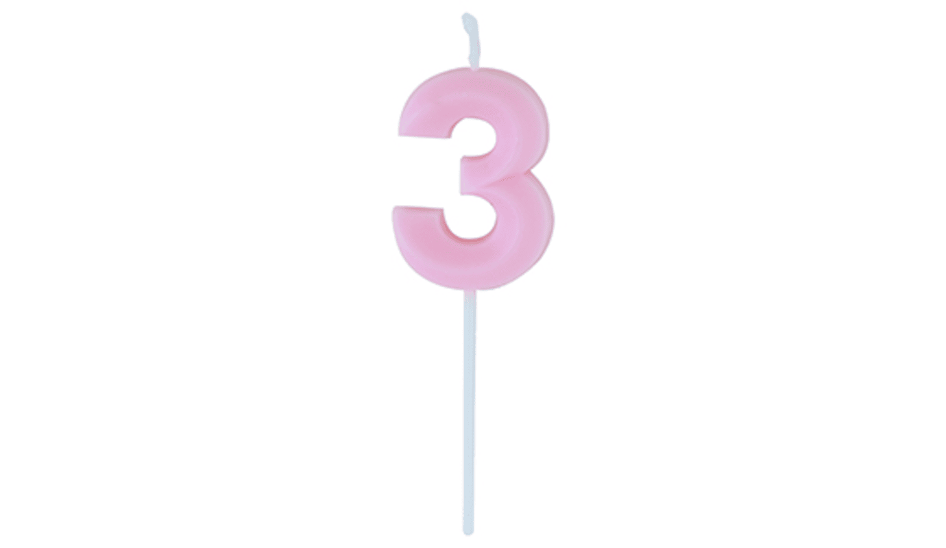 Rakam 3 Pudra Pembe