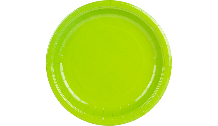 Yeşil Karton Tabak 23 Cm 8 Adet