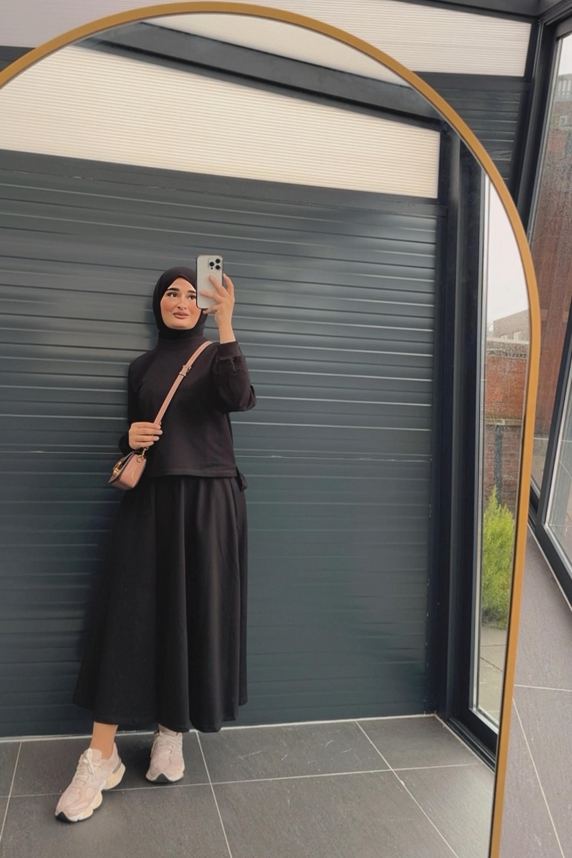 Daphne Etekli Takım Siyah