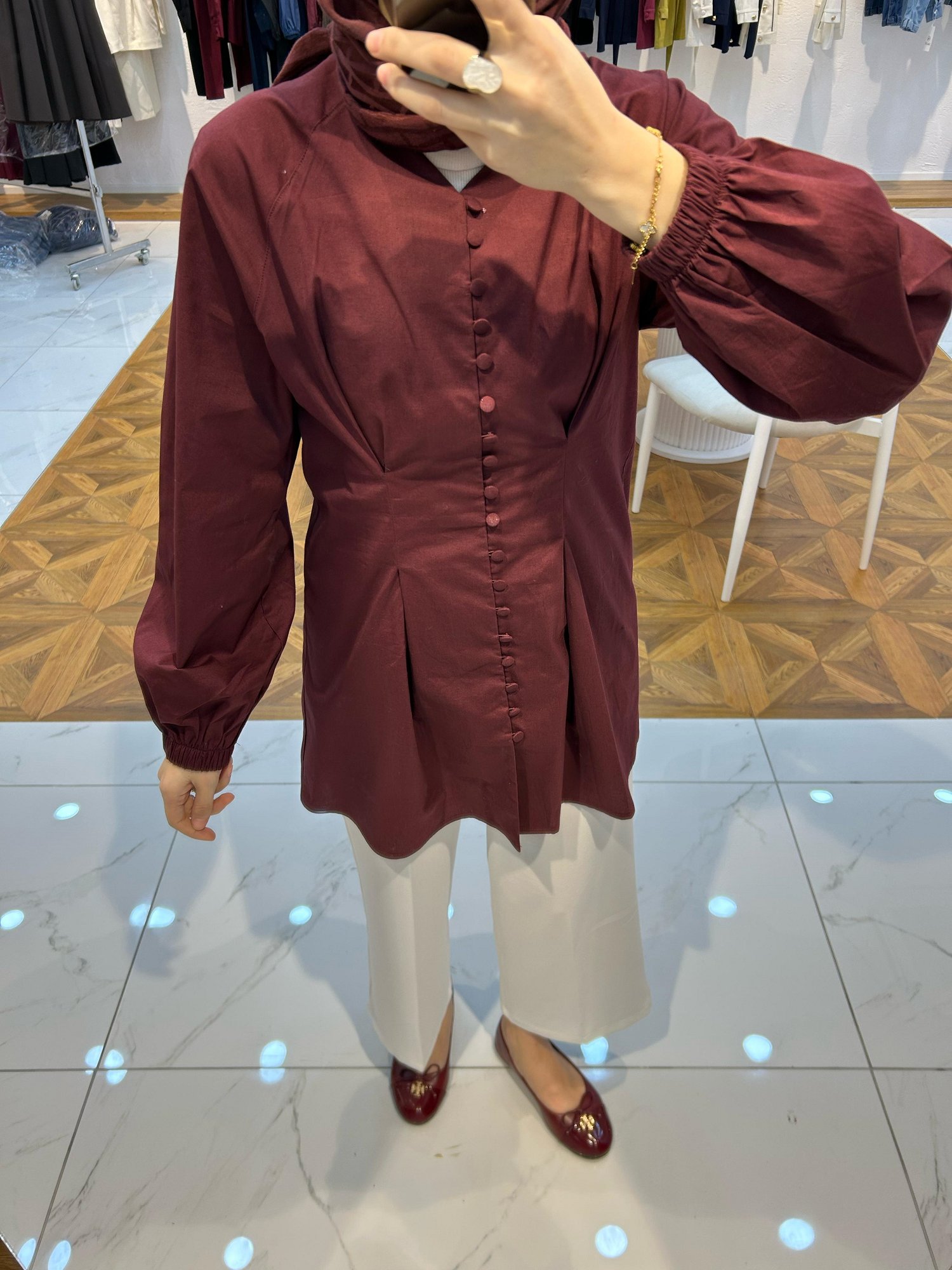 Giza Tunik Bordo