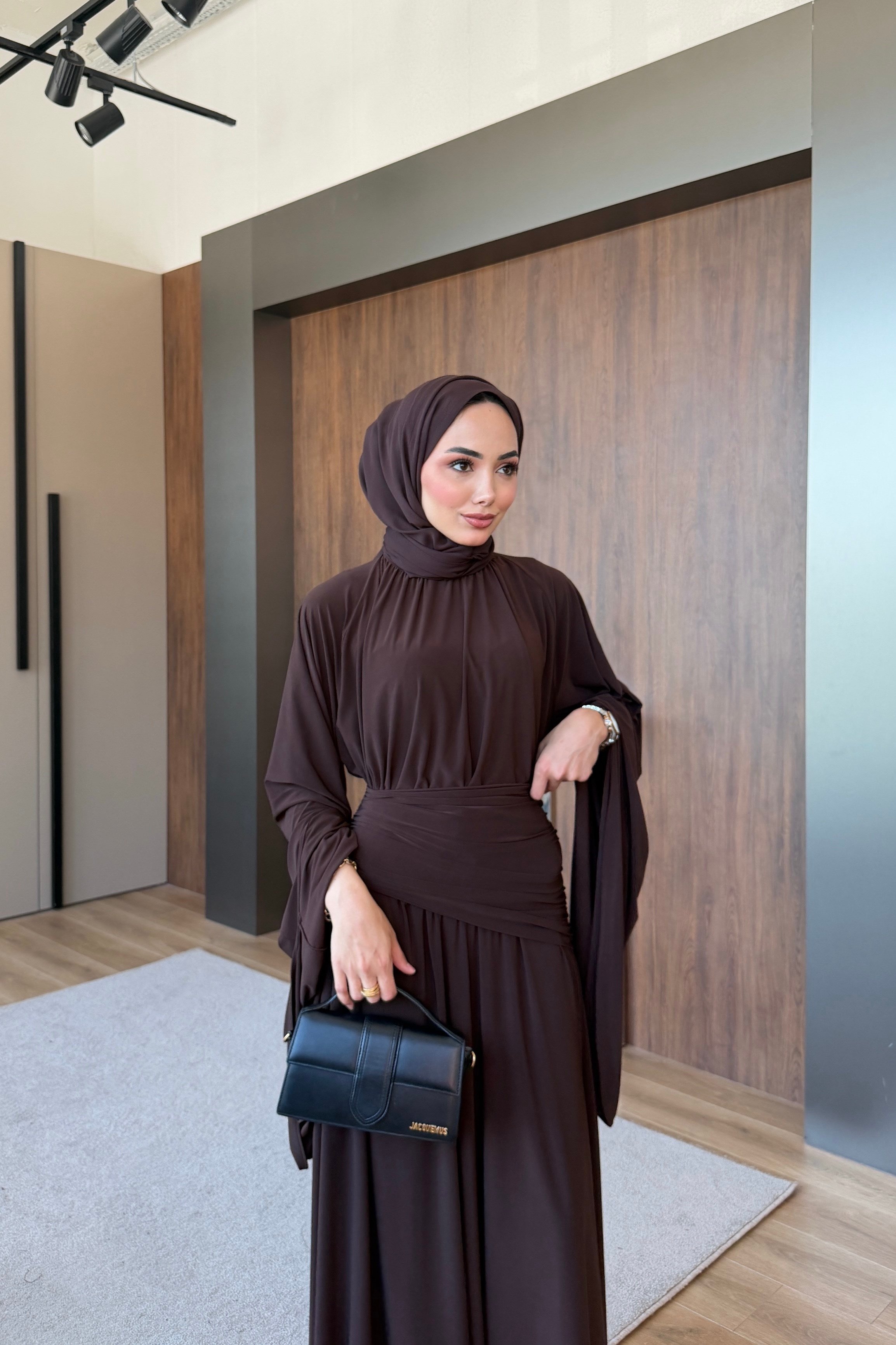 Liyana Sendy Elbise kahverengi