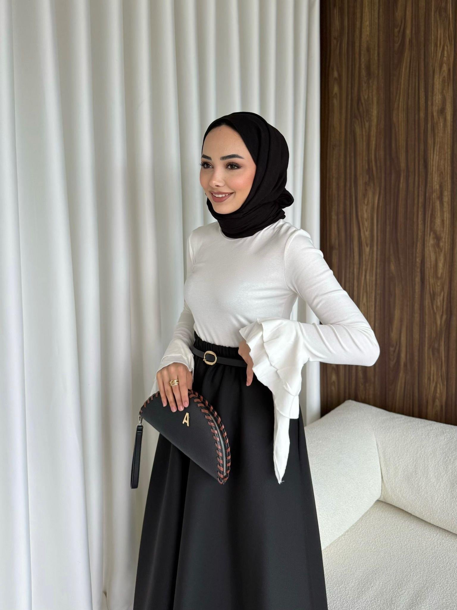 Sara bluz Beyaz