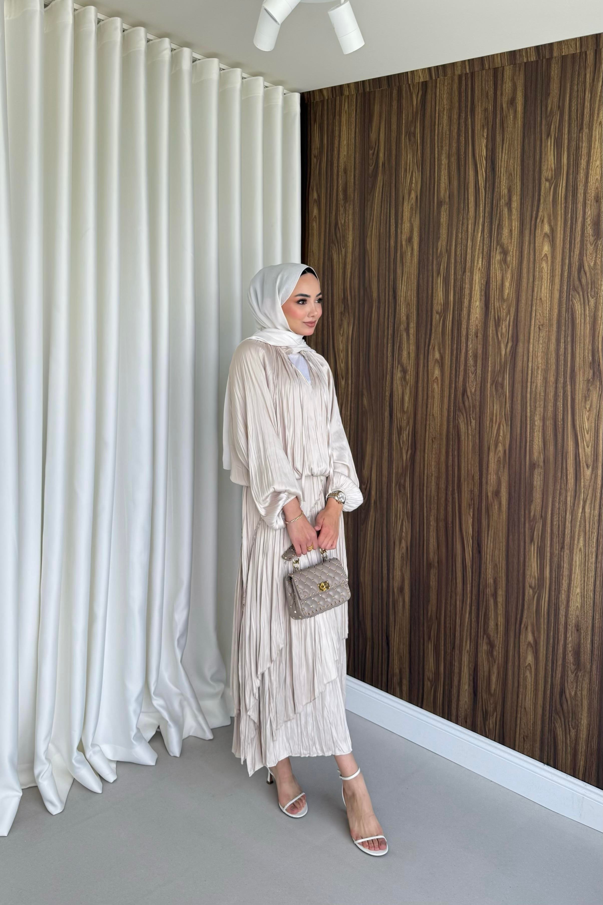 Zeynep etek takım bej