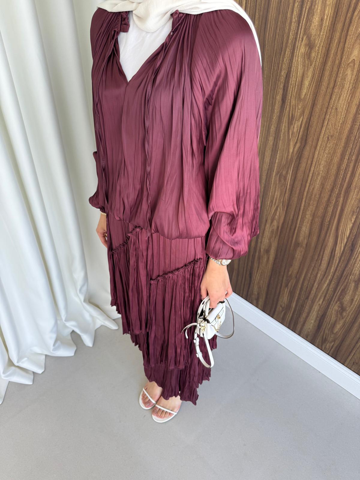 Zeynep etek takım bordo 