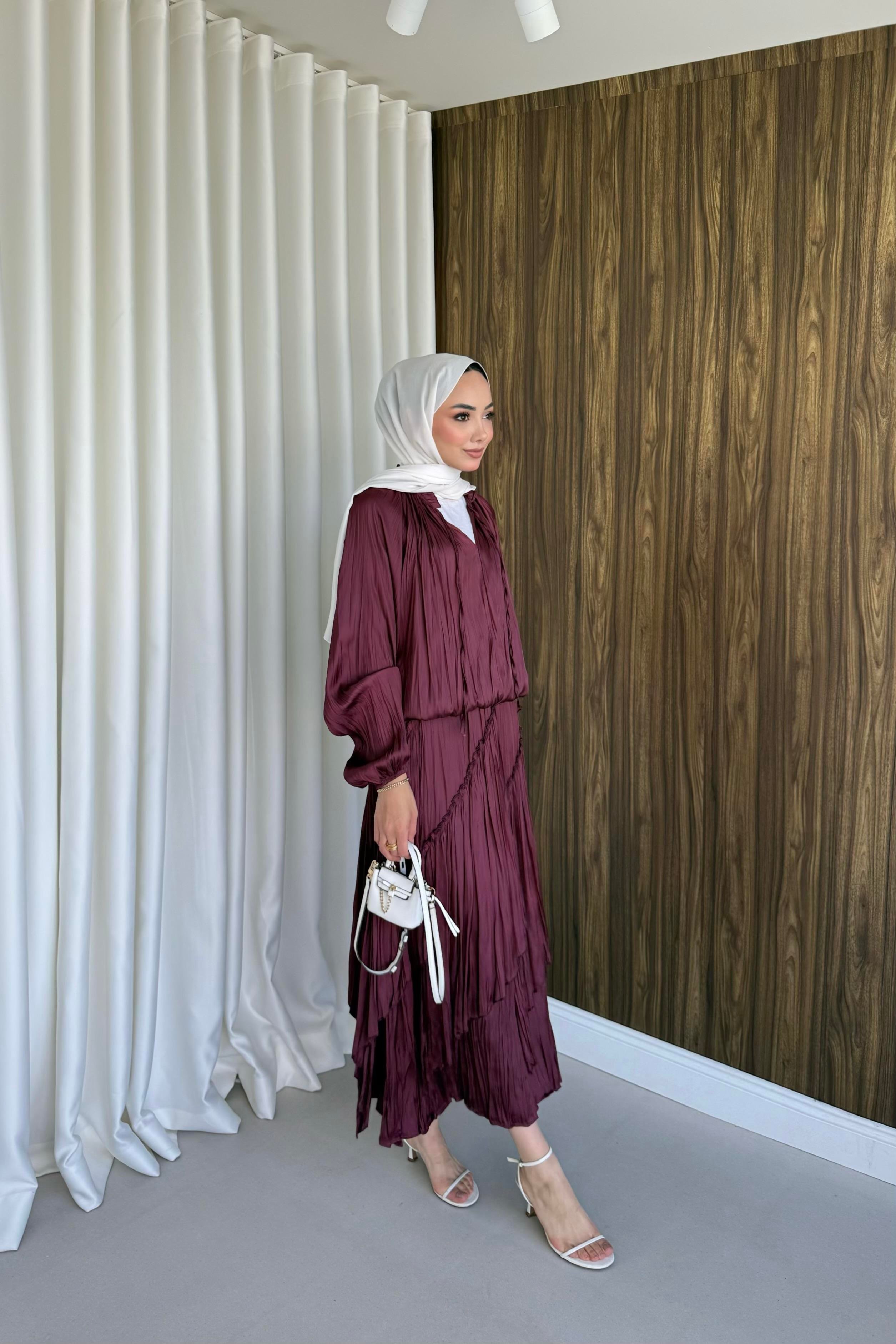 Zeynep etek takım bordo 