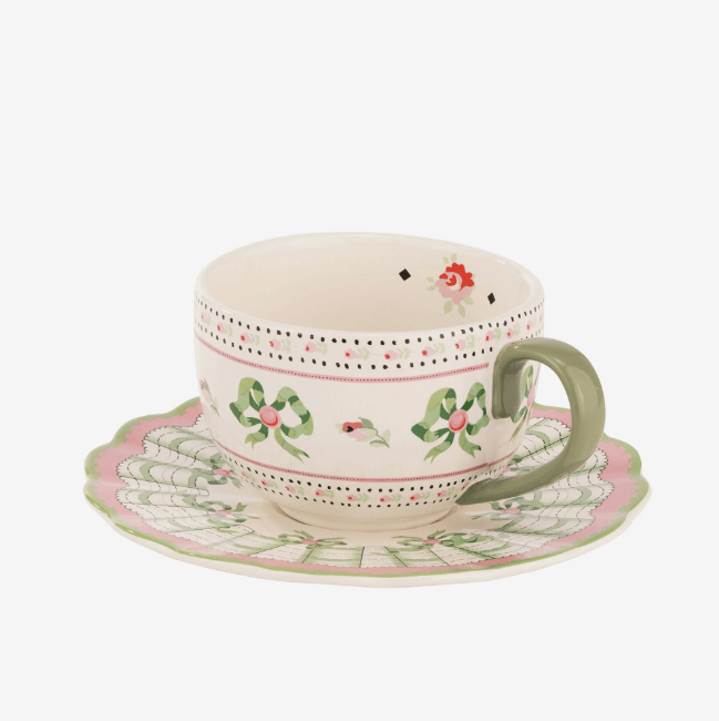  Spring Birds Pembe Porselen Çay Fincanı