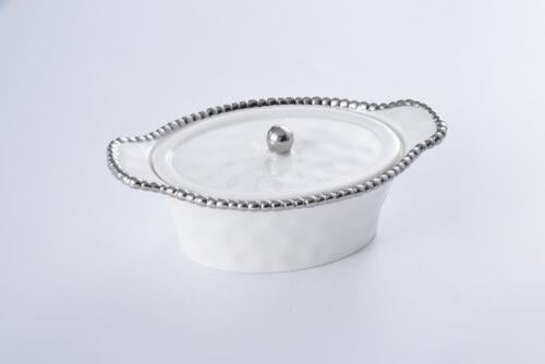 25 cm Porselen Kapaklı Servis