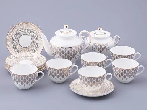 6 kişilik çay servisi 14 parça, üniforma Bahar 2, Salamander Grey