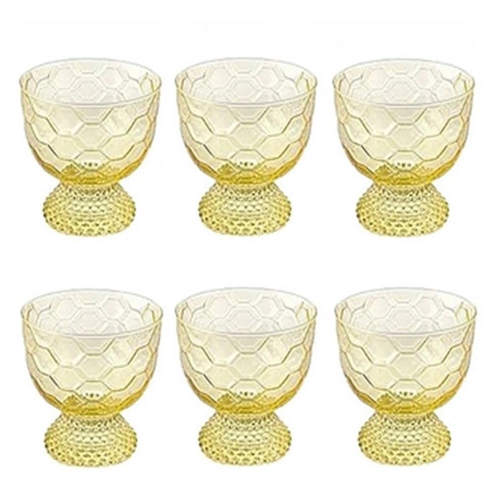 6 lı Ayaklı Kase (Sarı)