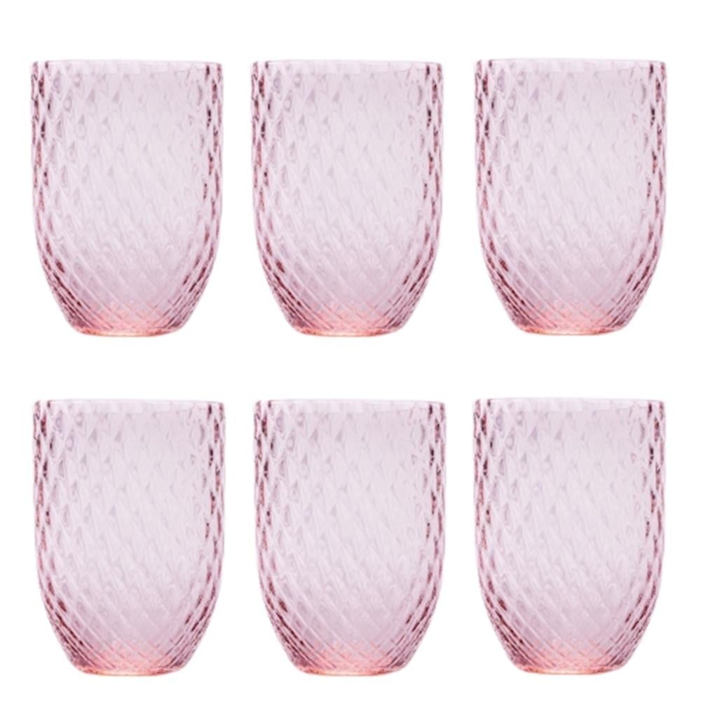 6 lı Su / Meşrubat Bardağı Pembe