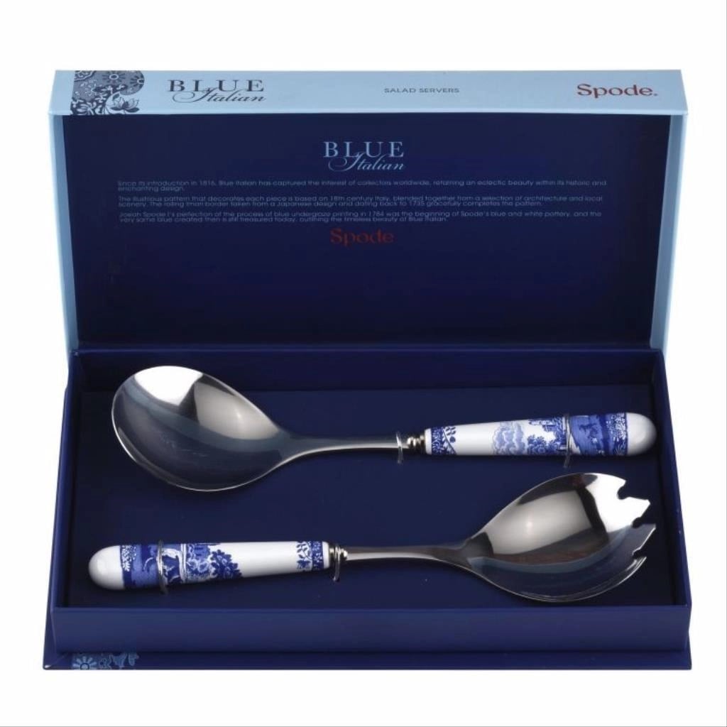Blue Italian Salata Servis Kaşıkları