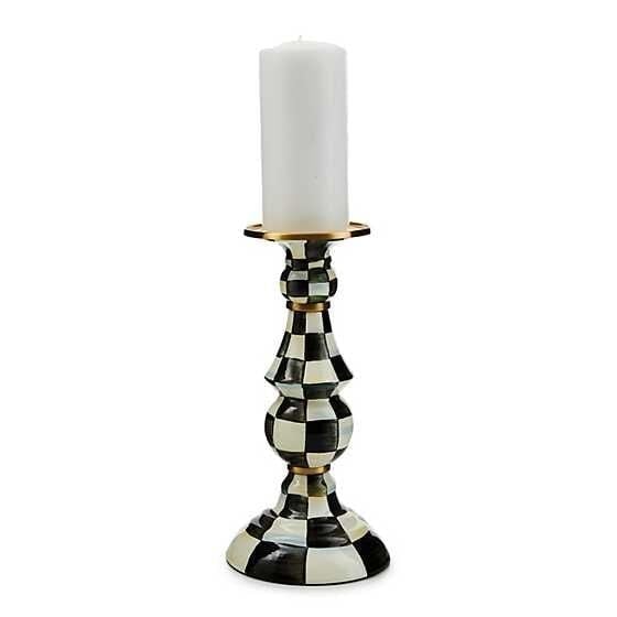Courtly Check Large Pillar Candlestick