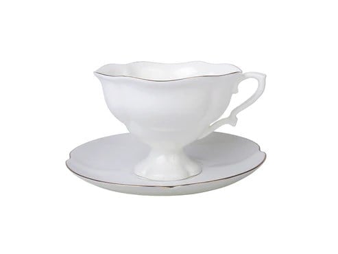 Fincan + Tabak – Katarina Golden Ribbon Tea cup with saucer