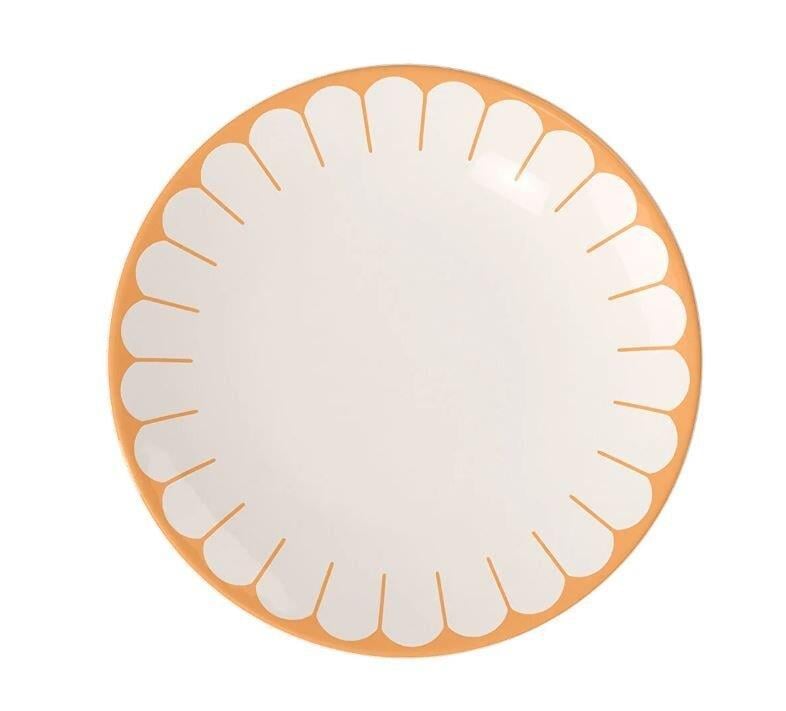 FLEUR SOLEIL TURUNCU PORSELEN YEMEK TABAĞI 27 CM