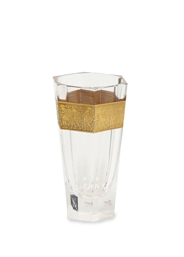 Gold Motifli Kristal Vazo