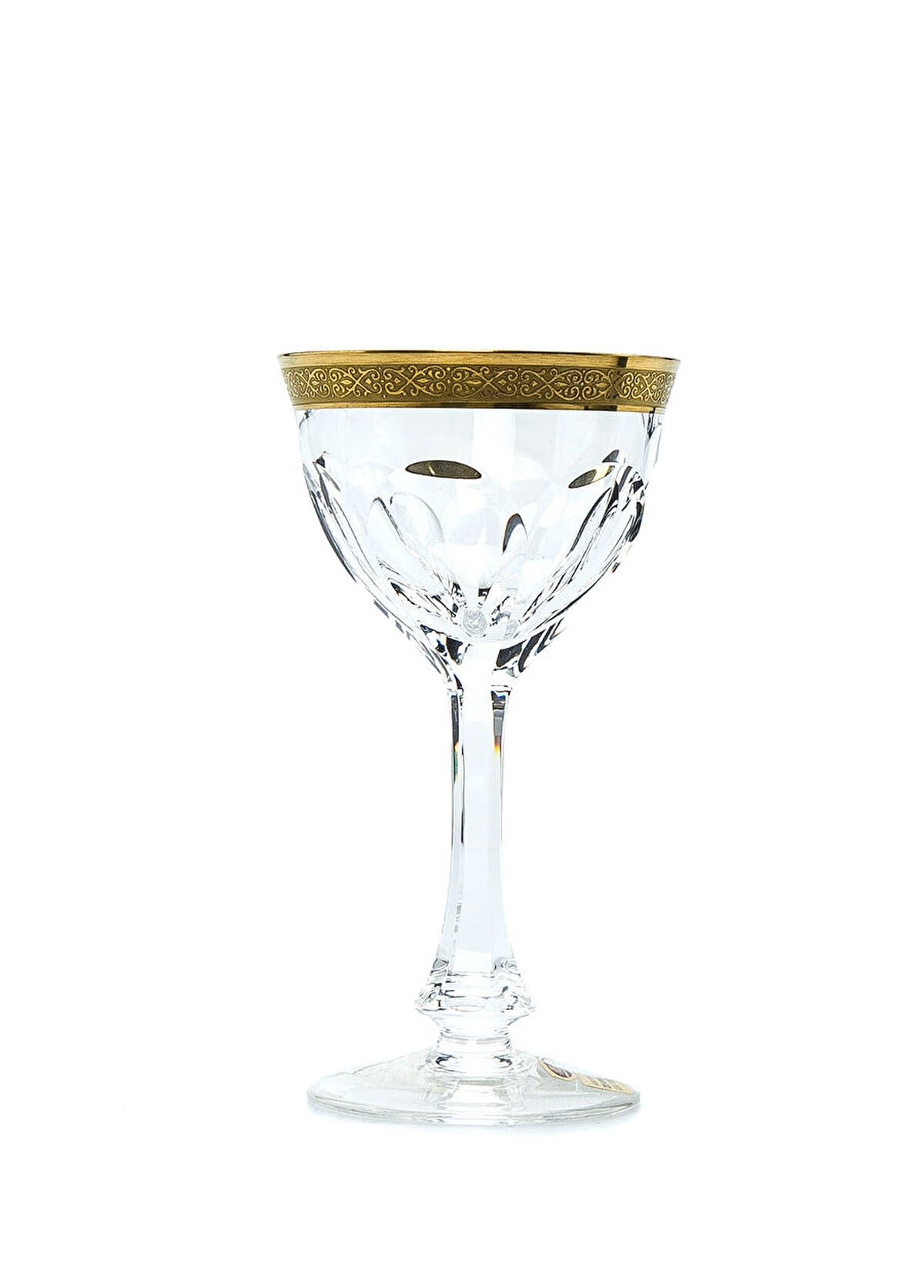 Kenarları Şeritli Kristal Kadeh
