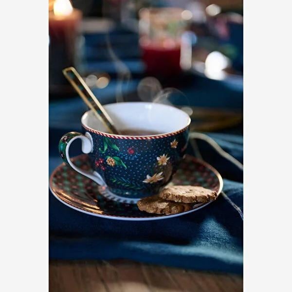 Mavi Porselen Çay Fincan Seti 280 Ml Berry Blues Collection by Pip Studio