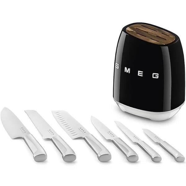 SMEG SİYAH STANDLI BIÇAK SETİ