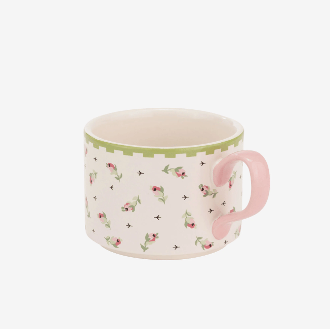 Spring Birds Pembe Porselen Çay Fincan Seti