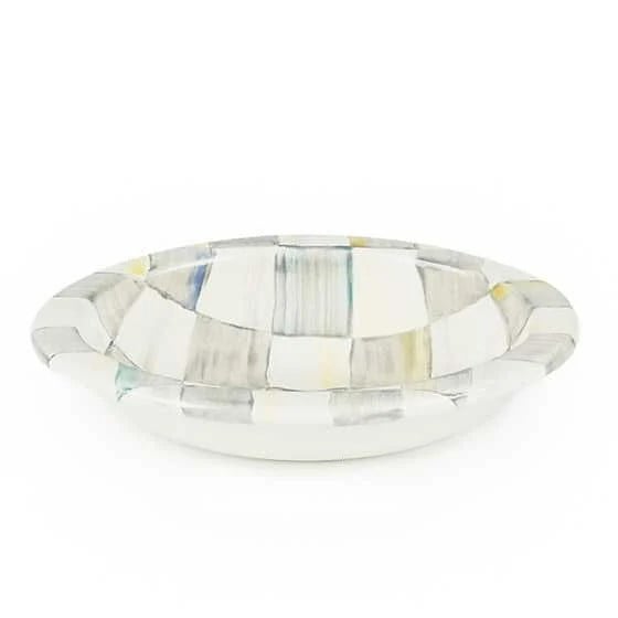 Sterling Check Enamel Soap Dish