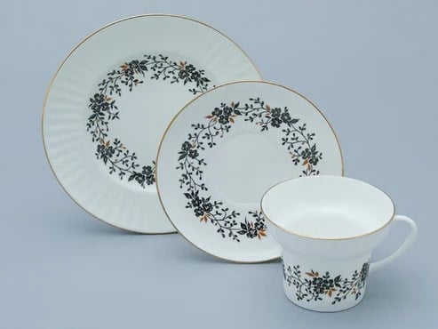 Üç parçalı set çay şekli Dalga deseni İnce dallar 155 ml Normal fiyat3,640.00TL