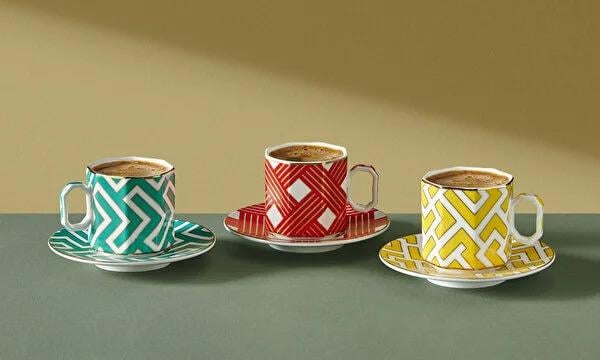 Yeşil Porselen Kahve Fincan Seti 90 Ml Collection by Chiara Alessi