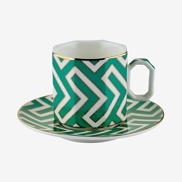 Yeşil Porselen Kahve Fincan Seti 90 Ml Collection by Chiara Alessi