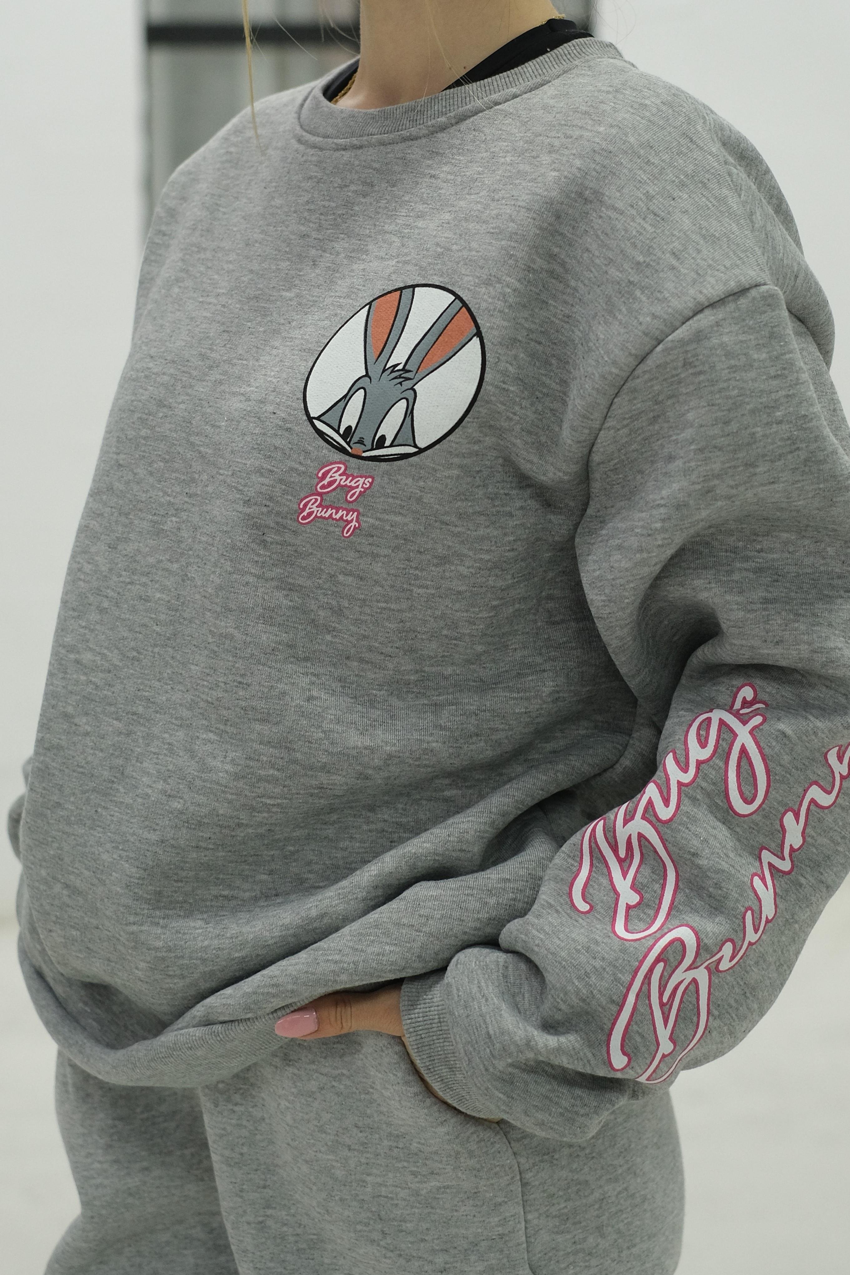 Baskılı Geniş Kalıp Sweat