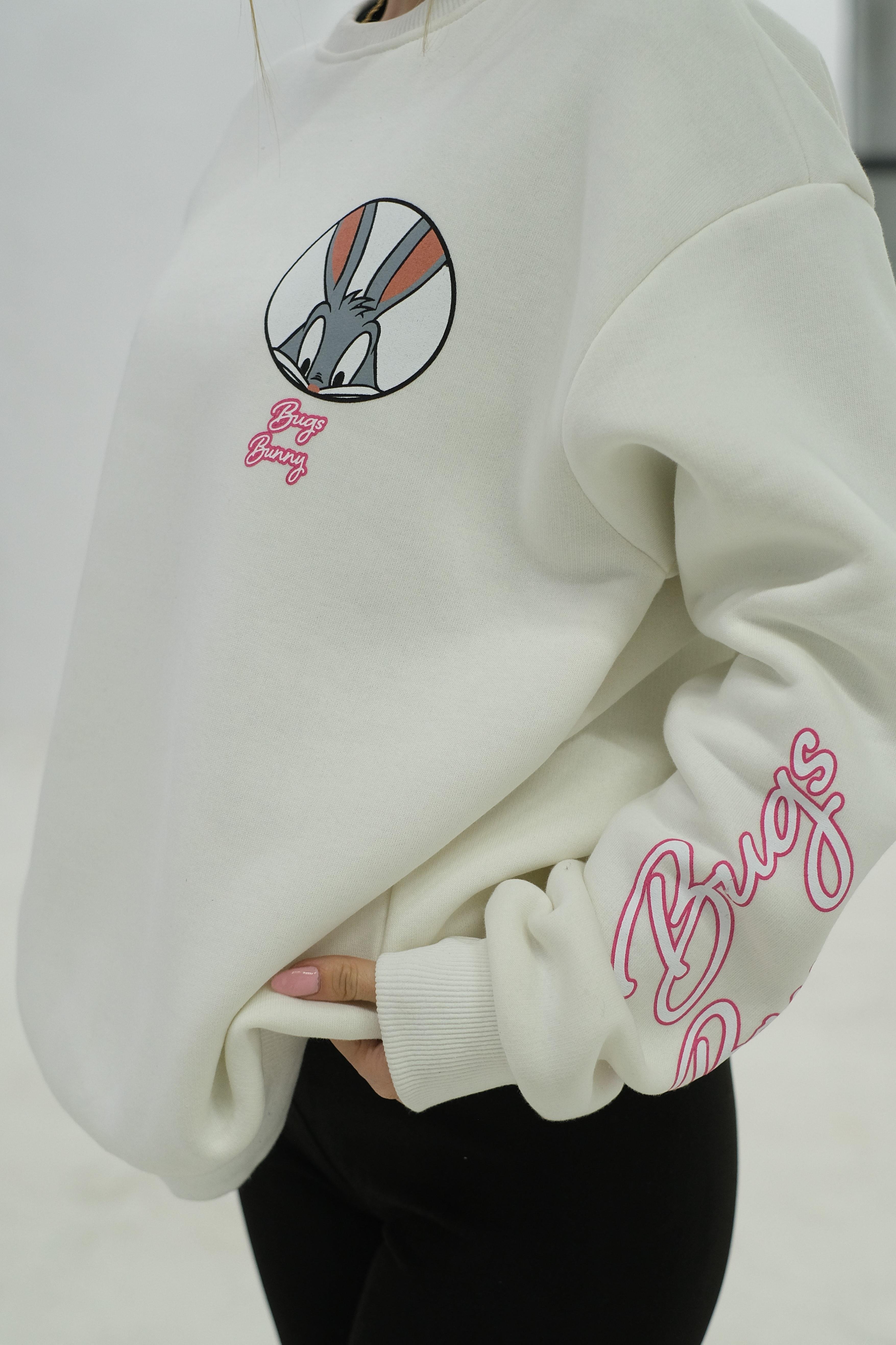 Baskılı Geniş Kalıp Sweat