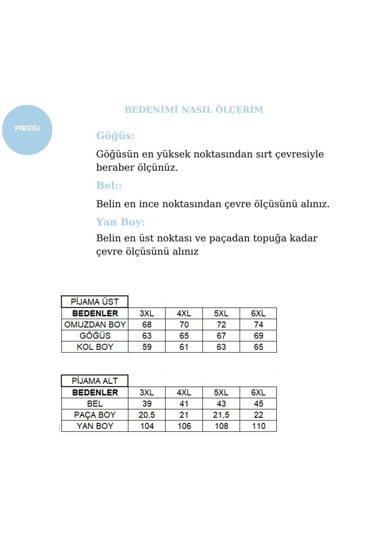 Kadın Pamuklu Büyük Beden Uzun Kollu Bisiklet Yaka Desenli Pijama Takımı