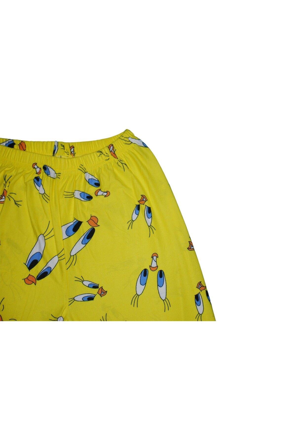 Kadın Pamuklu Siyah Mini Kalp Desenli Uzun Kollu Gömlek Yaka Pijama Takımı