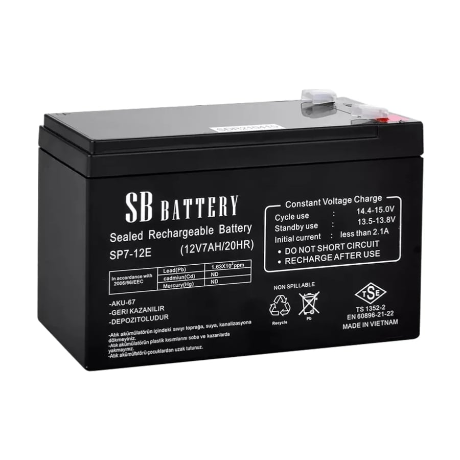 12V 7A SB KURU TİP AKÜ