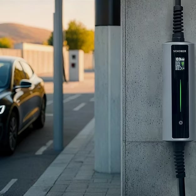 SCHONER ChargePro-22 APP 22kW Taşınabilir Elektrikli Araç Şarj İstasyonu 6Metre Tip2 Kablolu Wi-Fi/Bluetooth (Mode C) - (ChargePro-22 APP)
