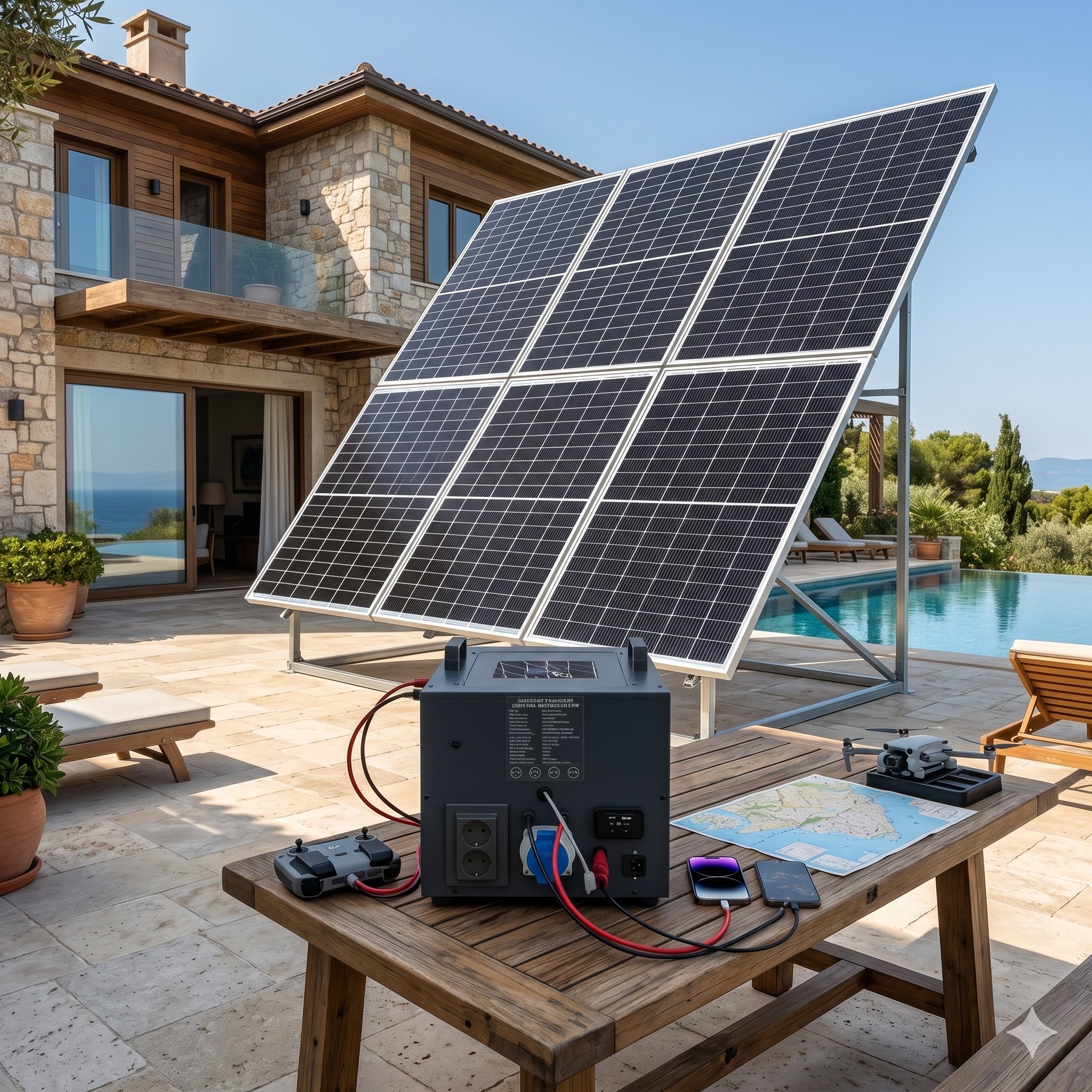 Sg 3.2 3200 watt 24v 230Ah Altı Panelli Solar Paket