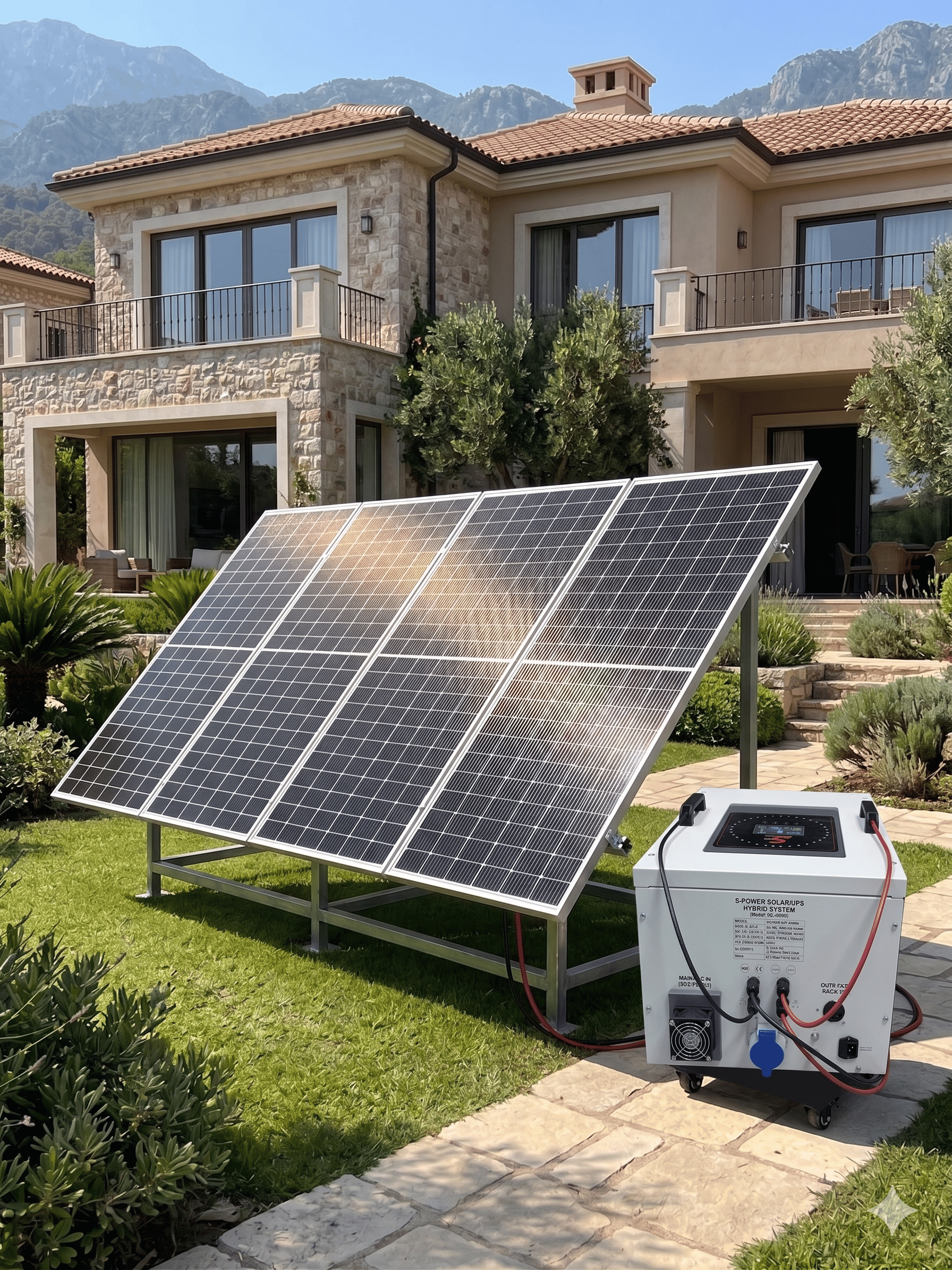 SG-6.2 6200 watt 48v 105Ah Dört Panelli Solar  Sistem