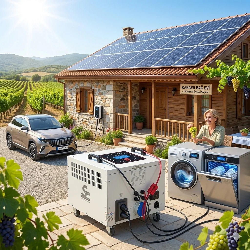 Sg-6.2 6200  watt 48v 105Ah Altı Panelli Solar  Sistem