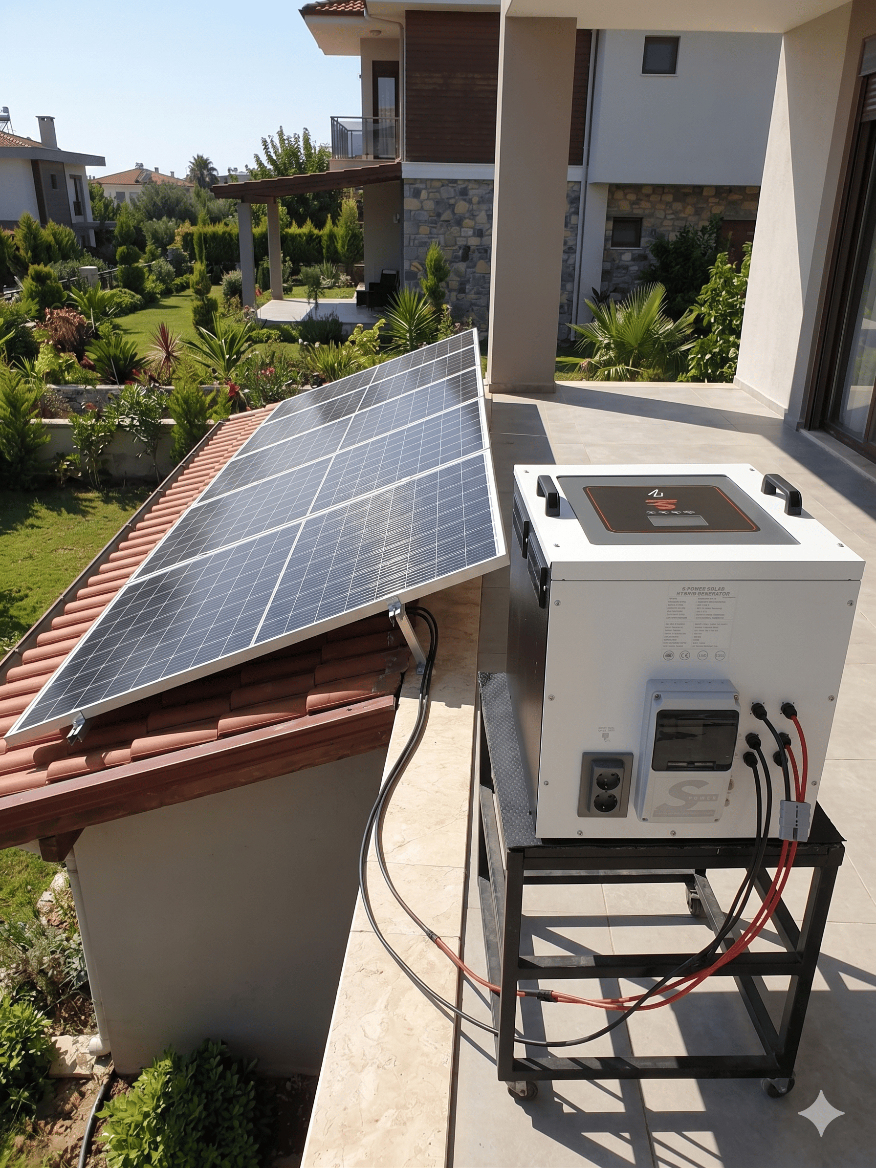Sg11 11000 watt 48v 280Ah Dört Panelli Solar Paket
