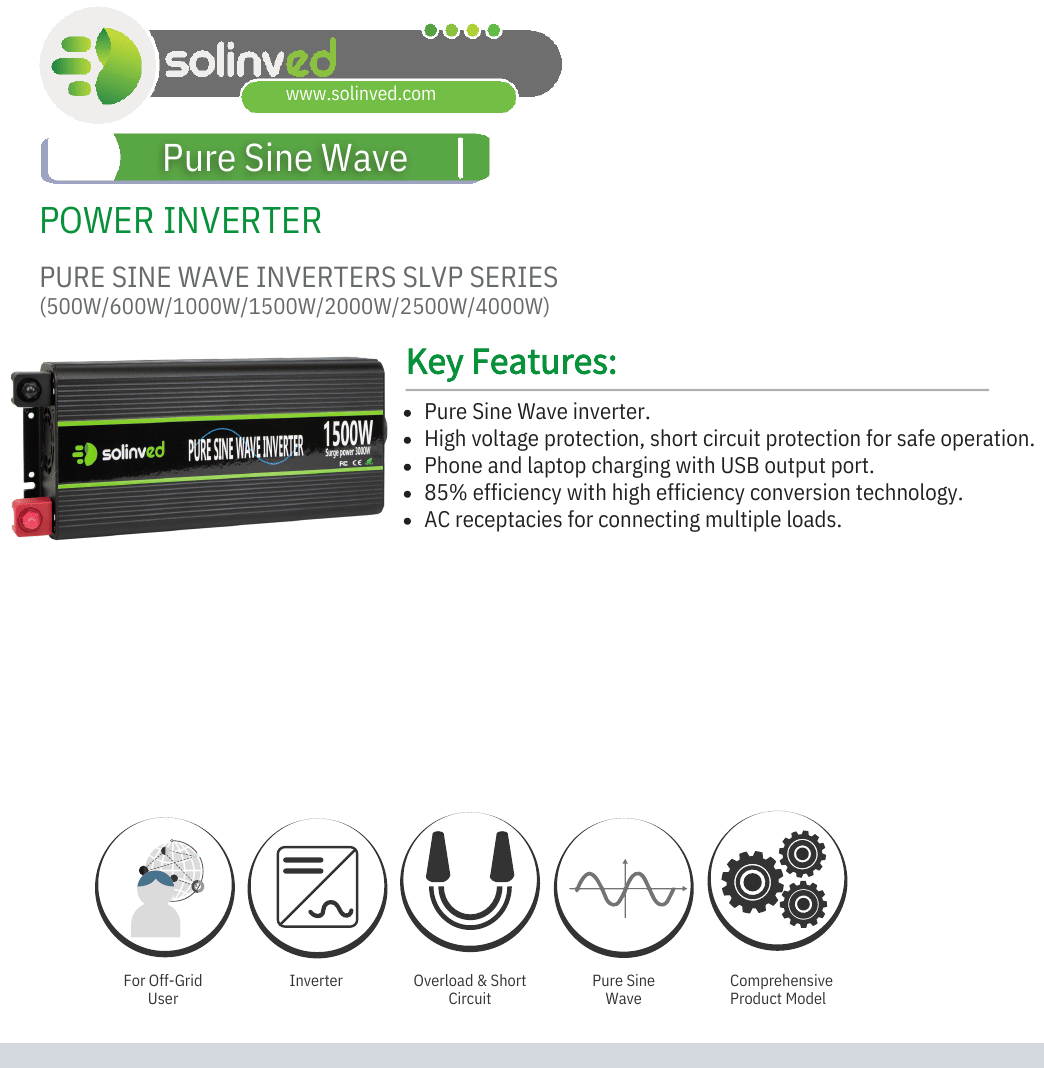 SOLİNVED SLVU 1500 1500W TAM SİNÜS UPS INVERTER