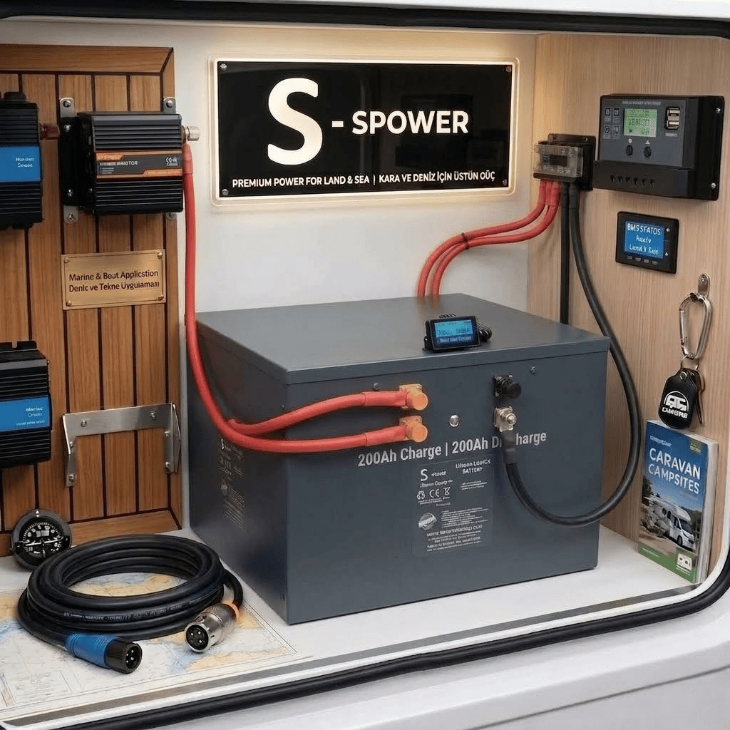 Spower 12V 560AH (12.8V) Lityum LiFePO4 Bluetooth Akü