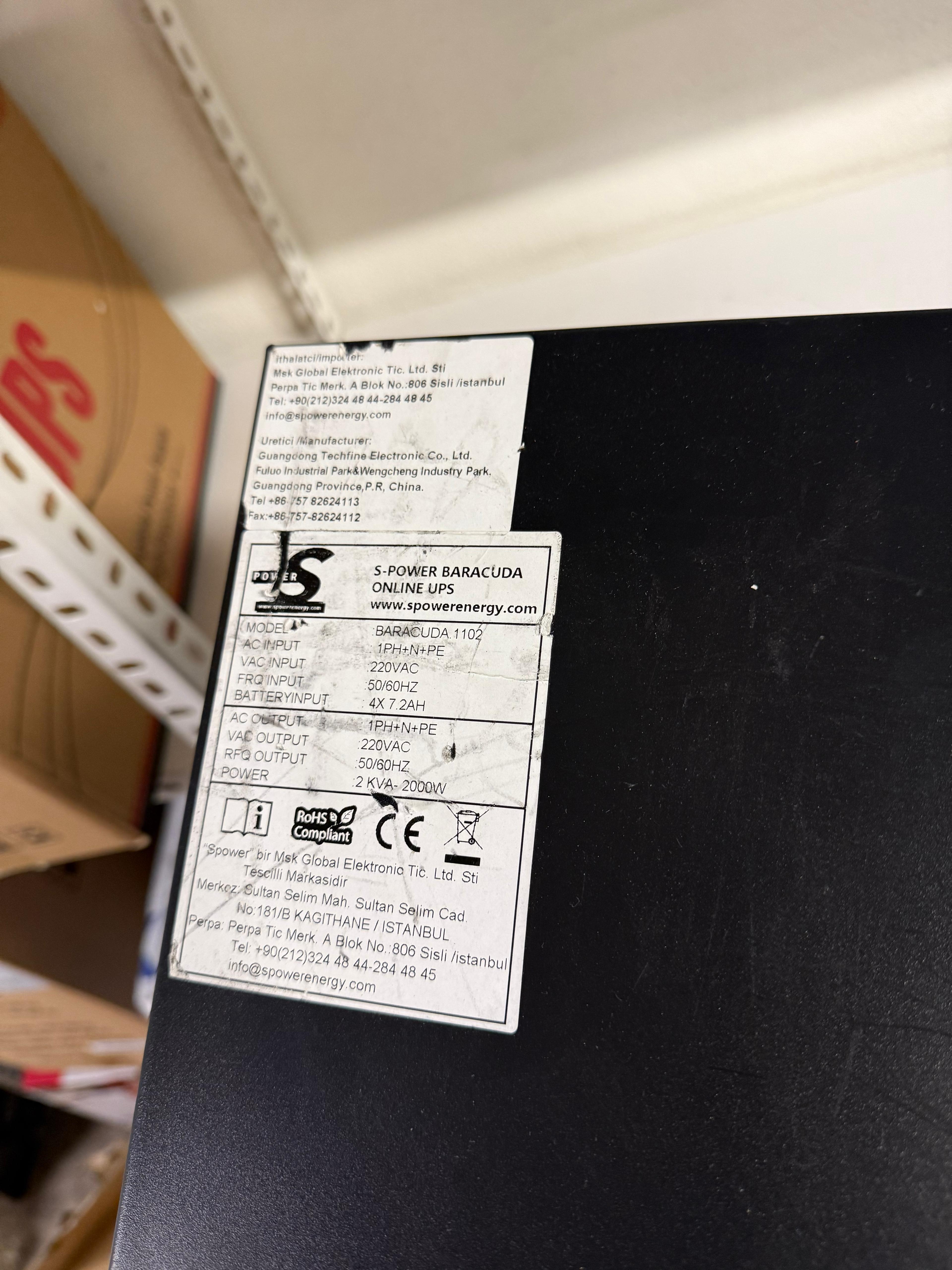 SPOWER 2 Kva Online UPS Baracuda.1102