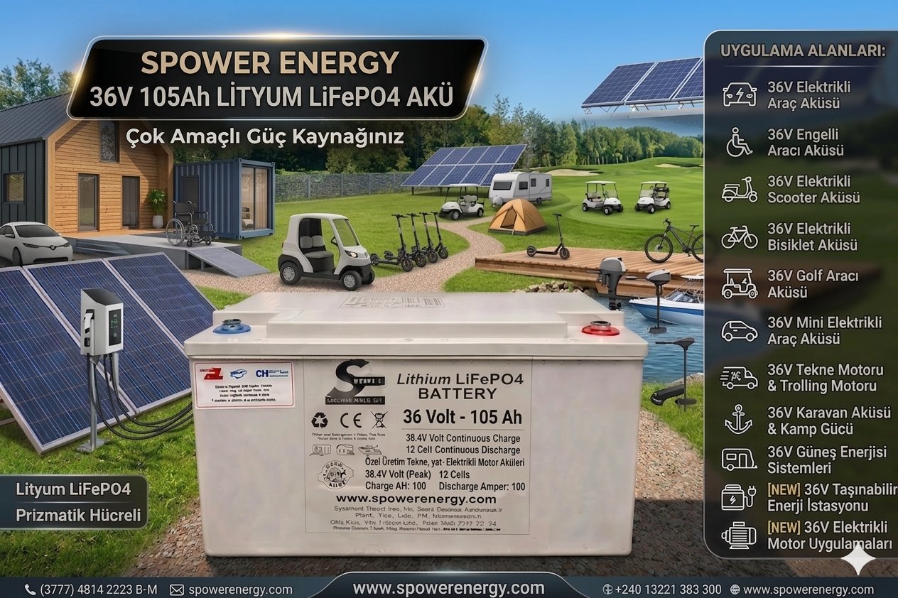 Spower 12V 280AH Lityum Lifepo4 Bluetooth Marin Kasa Engelli Aracı Aküsü