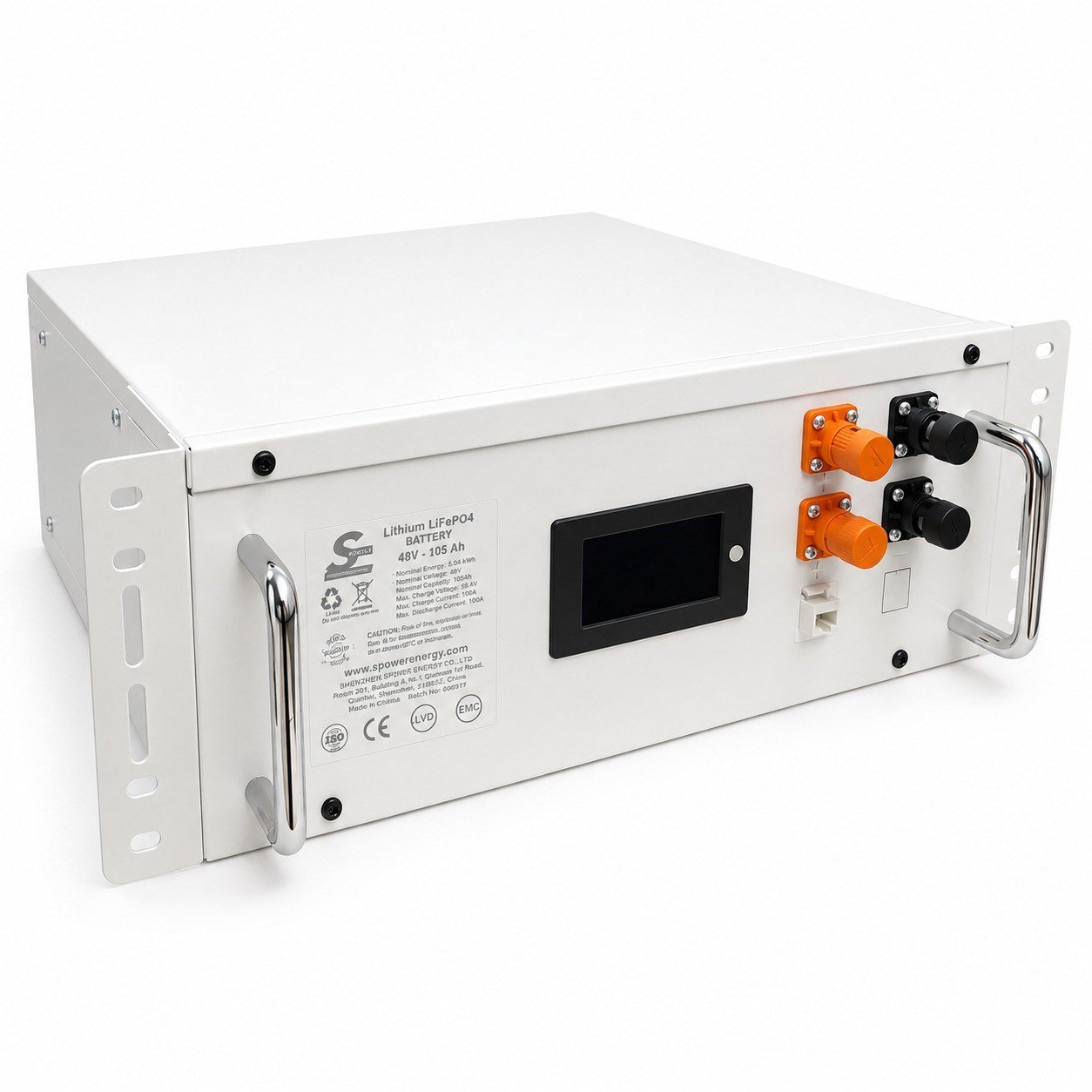 Spower 48V 105AH (51,2V) Lityum LiFePO4 Akü Bluetooth