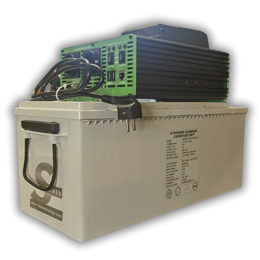 Spower Energy Caravan Set 12V 105Ah 1500 Watt 2 Panelli Solar Paket