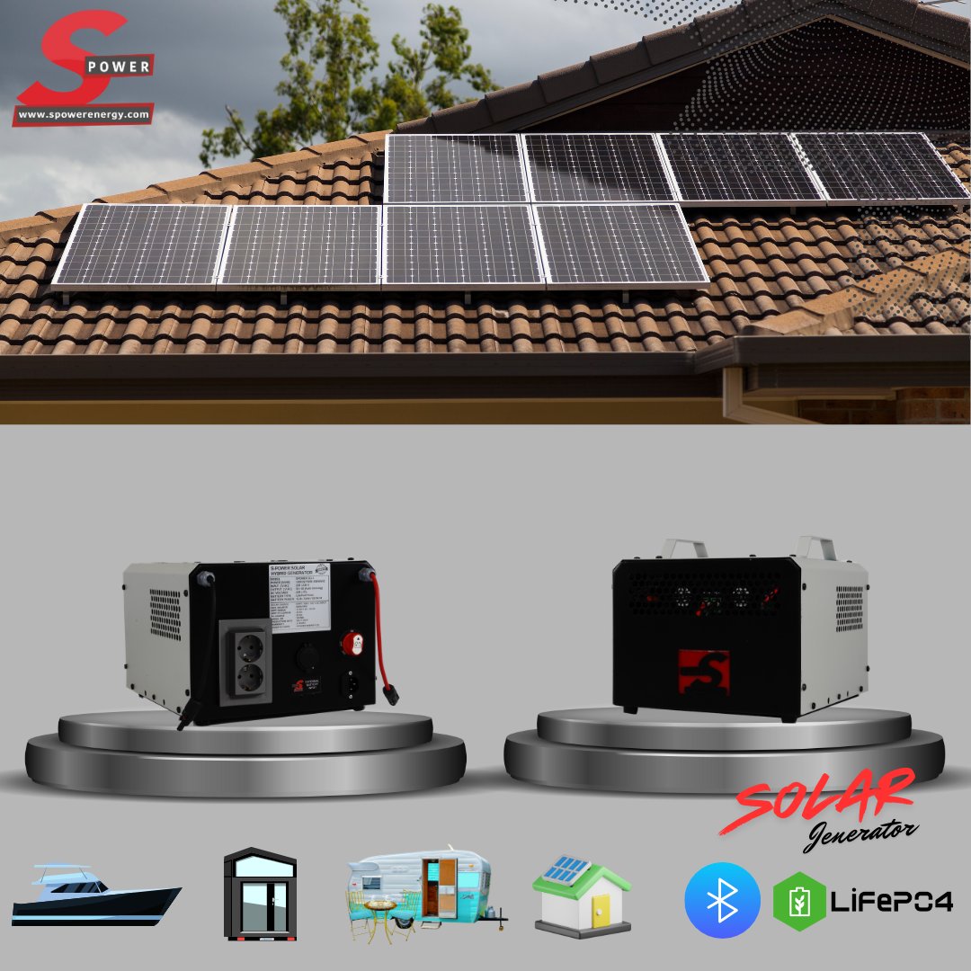 Spower Energy Solar Hibrit Jeneratör SG-1 (1000 Watt)