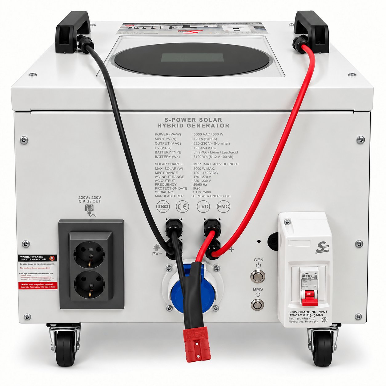 Spower Energy Solar Hibrit Jeneratör SG-5.6 48 210 (5600 Watt)